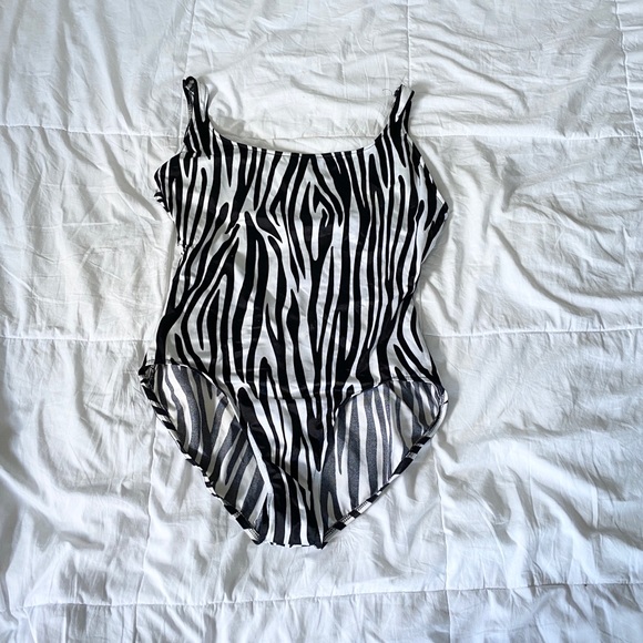 vintage zebra print one piece/bodysuit - Picture 3 of 6